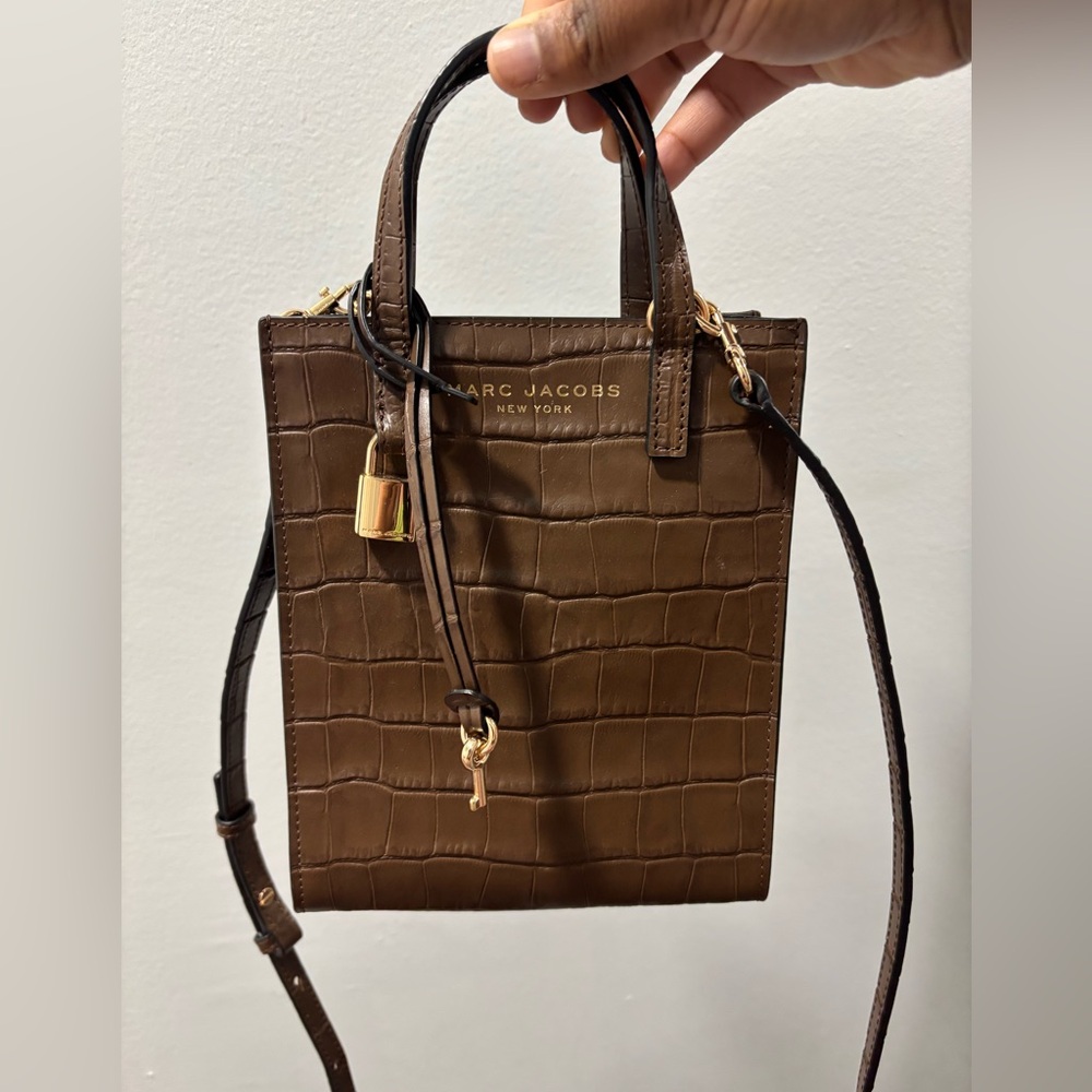 Marc Jacobs Mini Croc Embossed Tote Bag